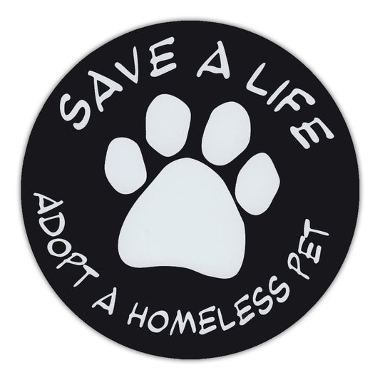 Magnet, Round, Save A Life, Adopt, Cats, Dogs, 4.75