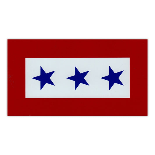 Magnet, Blue Star Service Flag, 3 Star, 5.5