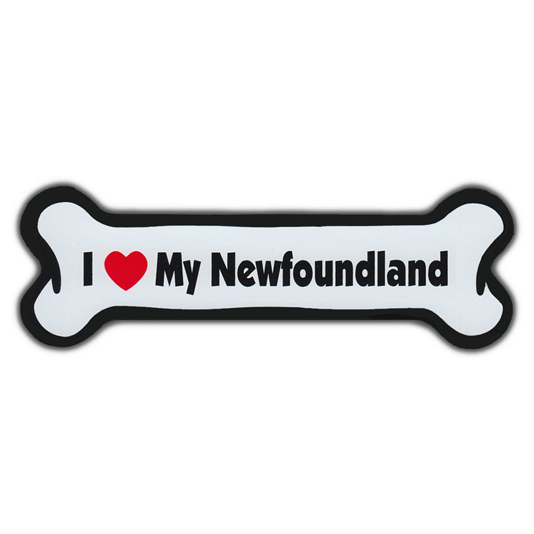 Dog Bone Magnet - I Love My Newfoundland