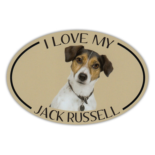 Magnet, Oval, I Love My Jack Russell, 6