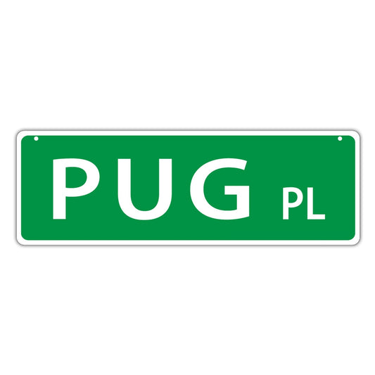 Street Sign, Plastic, Pug Place, 17