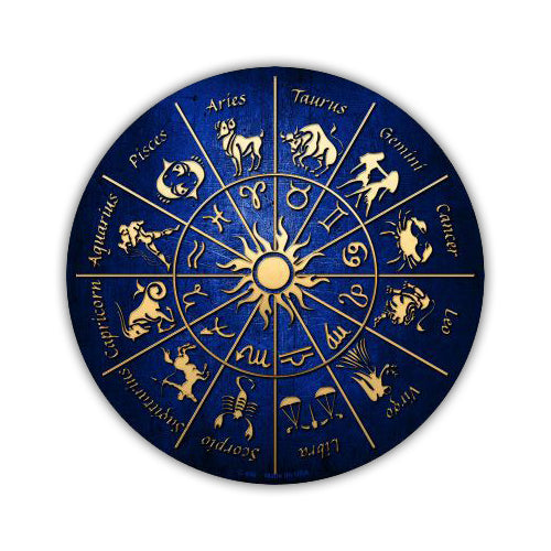 Aluminum Metal Sign - Zodiac Signs (12" Round)