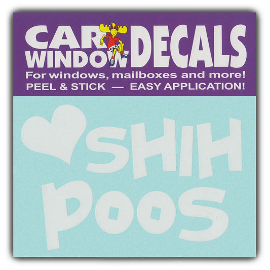 Decal, Window Decal, Love Shih Poos, 4.5
