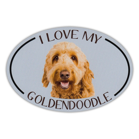 Magnet, Oval, I Love My Goldendoodle, 6