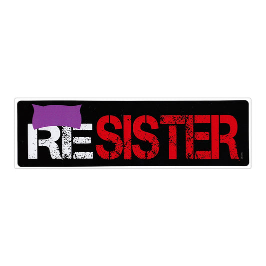 Sticker, Bumper Sticker, Resister (Sister) Pussy Hat, Women's Movement, 10