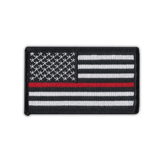 Patch, Embroidered Patch, United States Flag Thin Red Line, Firefighter, 3.25