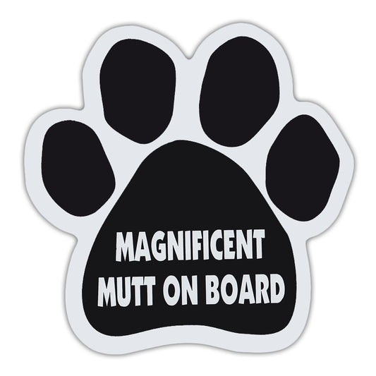 Magnet, Dog Paw, Magnificent Mutt On Board, 5.5