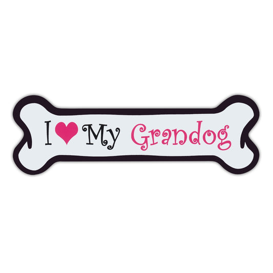 Magnet, Pink Dog Bone Magnet, I Love My Grandog, 7