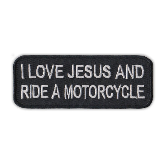 Patch, Embroidered Patch, I Love Jesus and Ride A Motorcycle, 4