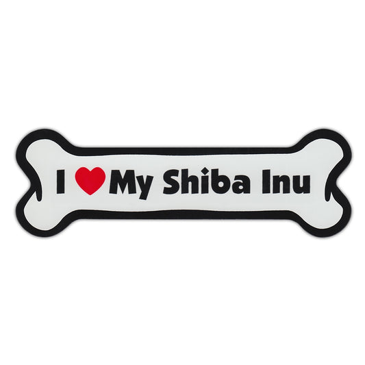 Magnet, Dog Bone, I Love My Shiba Inu, 7