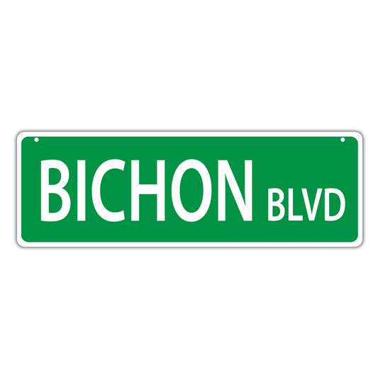 Street Sign, Plastic, Bichon Blvd, 17