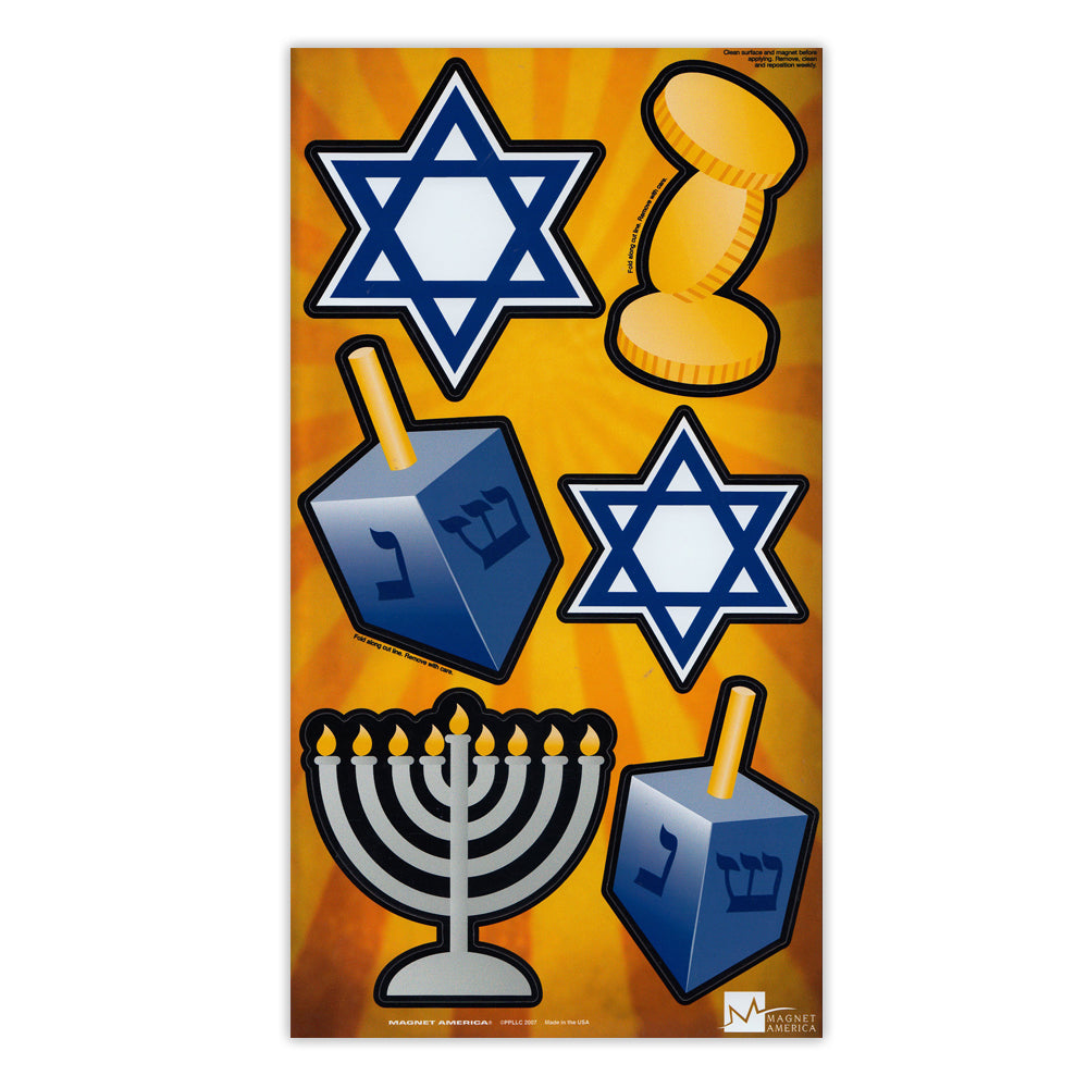 Magnet Variety Pack - Hanukkah, 2" to 3.5" Wide Each