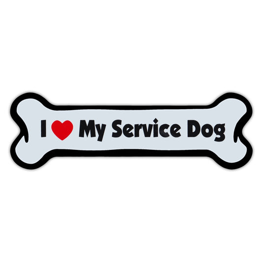 Magnet, Dog Bone, I Love My Service Dog, 7