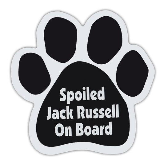 Magnet, Dog Paw, Spoiled Jack Russell On Board, 5.5