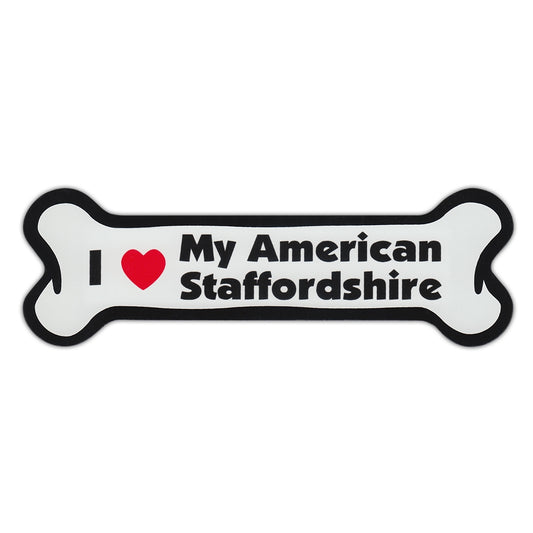 Magnet, Dog Bone, I Love My American Staffordshire, 7