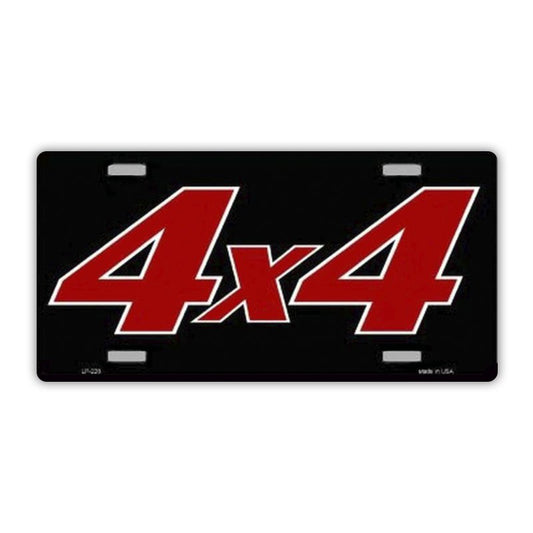 License Plate, Metal Vanity Tag Cover, 4x4 Off-Road, Trucks, 12