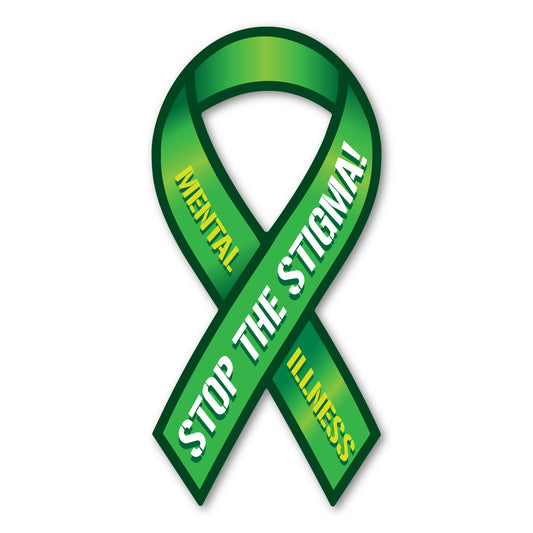 Magnet, Ribbon Shaped Magnet, Mental Illness Awareness, Support, 3.75