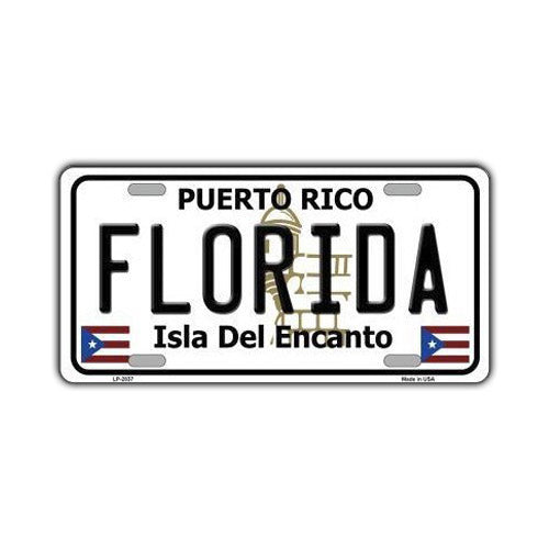 Aluminum License Plate Cover - Puerto Rico, Florida