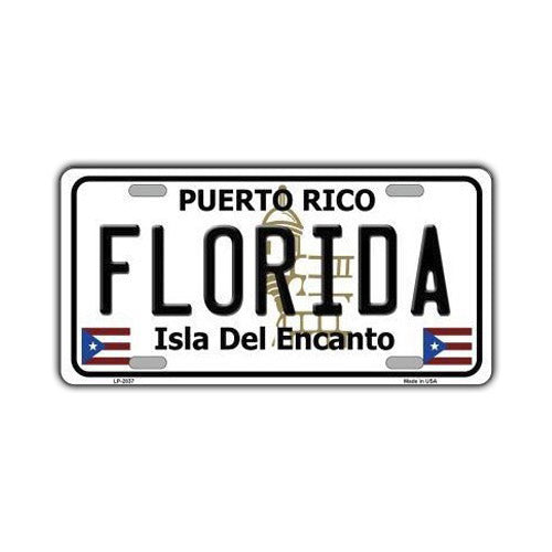 License Plate, Metal Vanity Tag Cover, Puerto Rico, 12