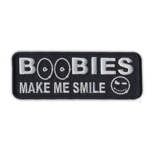 Patch, Embroidered Patch, Boobies Make Me Smile, 4