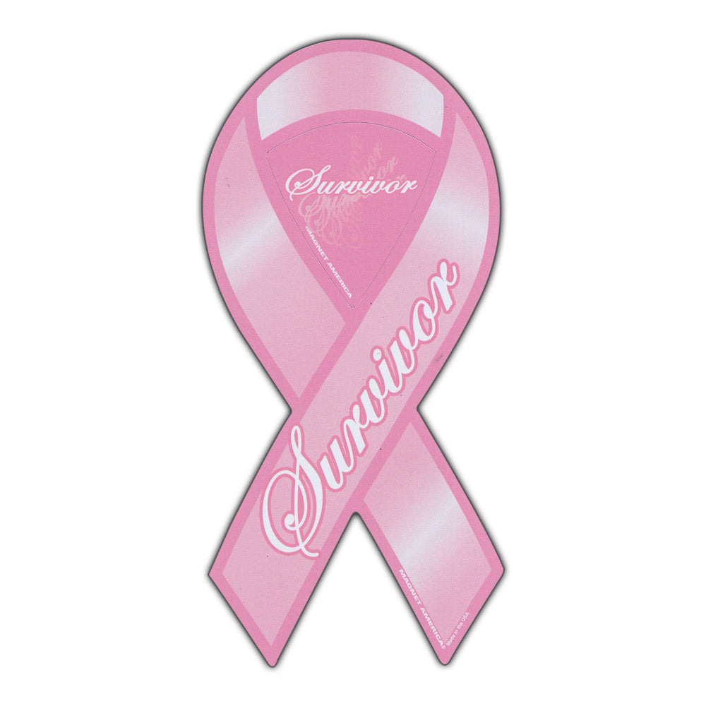 Ribbon Magnet - Breast Cancer Survivor