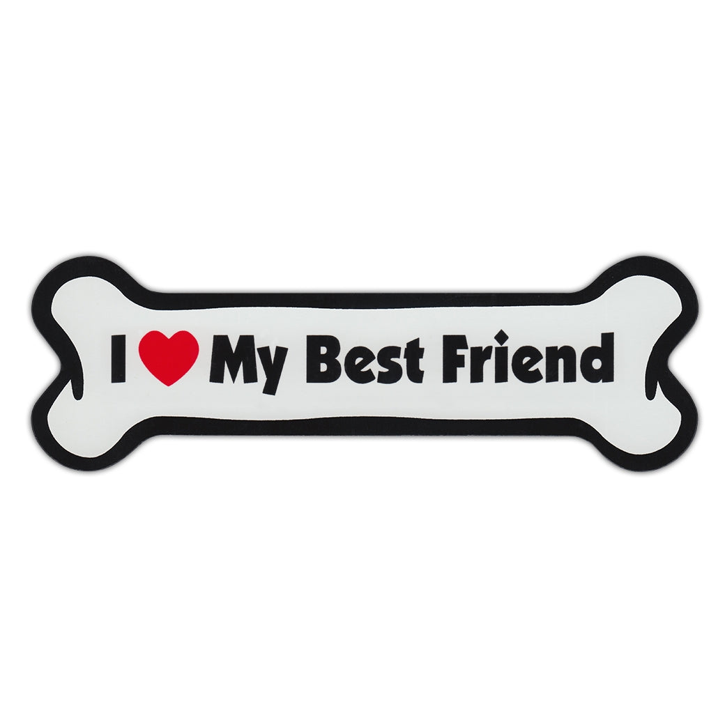 Dog Bone Magnet - I Love My Best Friend