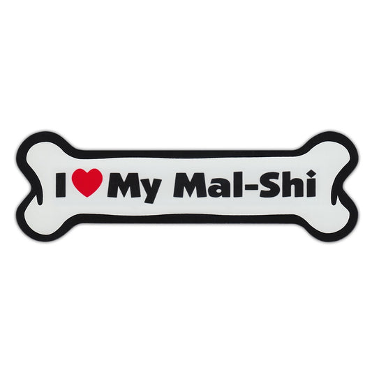 Magnet, Dog Bone, I Love My Mal-Shi (Maltese, Shih Tzu), 7