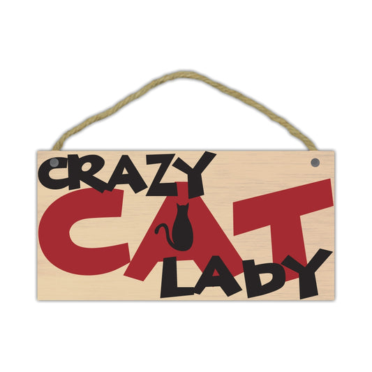 Sign, Wood, Crazy Cat Lady, 10