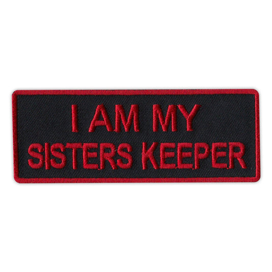 Patch, Embroidered Patch, I Am My Sisters Keeper (Black/Red), 4