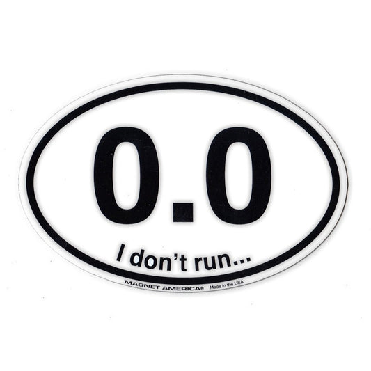 Magnet, Oval, 0.0 I Don't Run (26.3 Spoof, Parody, Joke), 6