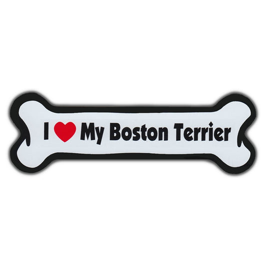 Magnet, Dog Bone, I Love My Boston Terrier, 7