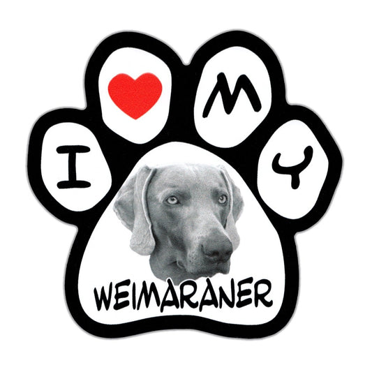 Magnet, Picture Paw, I Love My Weimaraner, 5.5