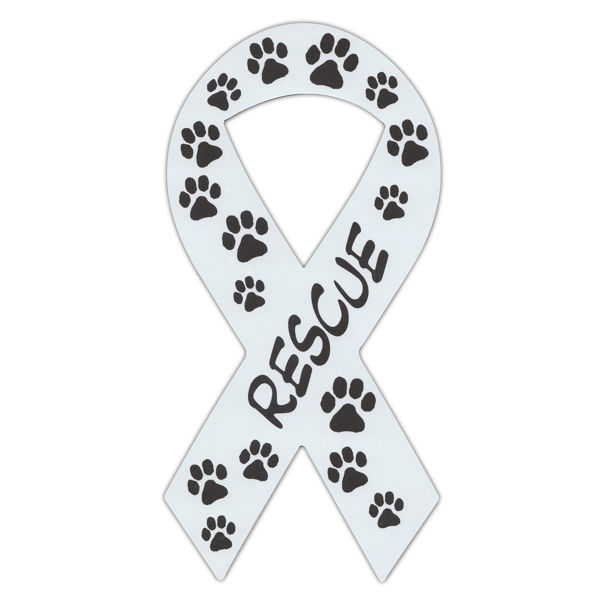 Ribbon Magnet - Rescue (White)