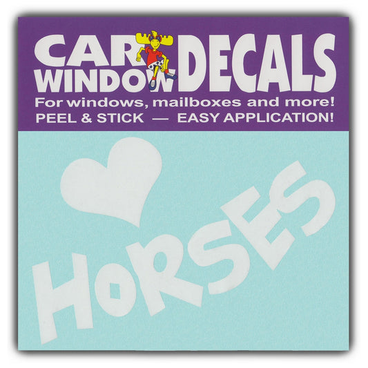 Decal, Window Decal, I Love Horses, 4.5