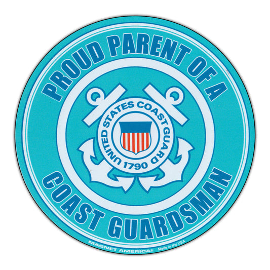 Magnet, Round, Proud Parent U.S. Coast Guard, 5