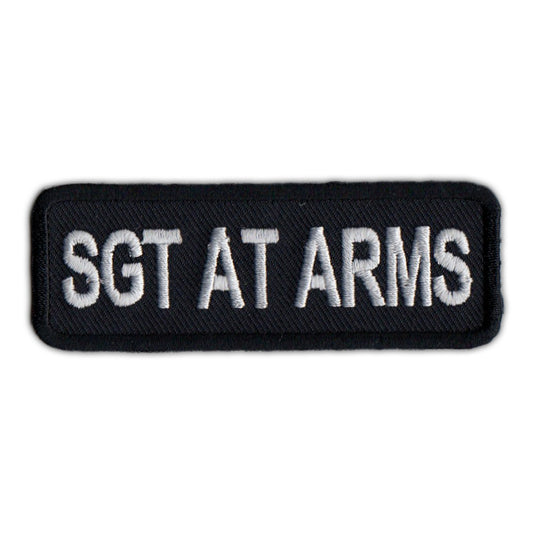 Patch, Embroidered Patch, Sgt At Arms Club Patch, Sergeant, Black, 3
