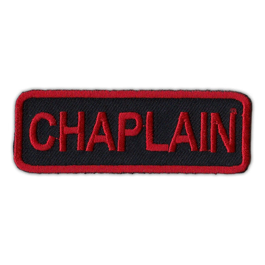 Patch, Embroidered Patch, Chaplain, Club Patch, Red, 3