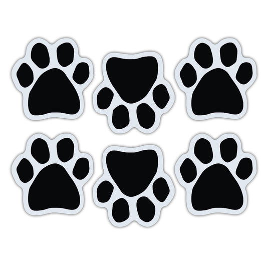 Magnets, Magnet Pack, Set of 6, Black Paw Magnets, 1.75