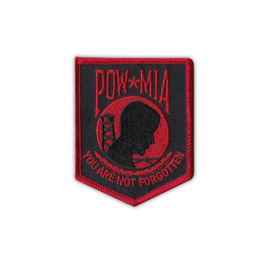 Patch, Embroidered Patch, POW MIA You Are Not Forgotten (Red), 2.5