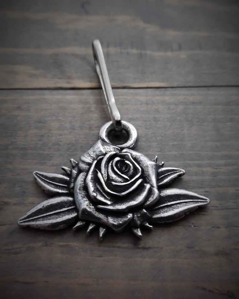 Zipper Pull - Rose Flower