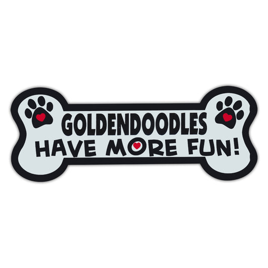 Magnet, Dog Bone, Goldendoodles Have More Fun!, 7.25