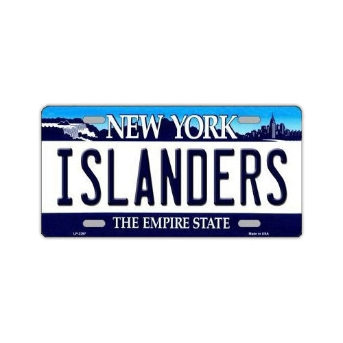 License Plate, Metal Vanity Tag Cover, New York Islanders, 12