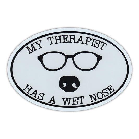 Magnet, Oval, My Therapist Has Wet Nose, 6