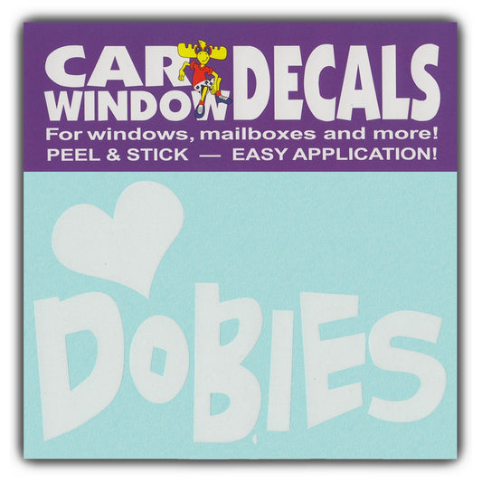 Decal, Window Decal, I Love Dobbies, 4.5