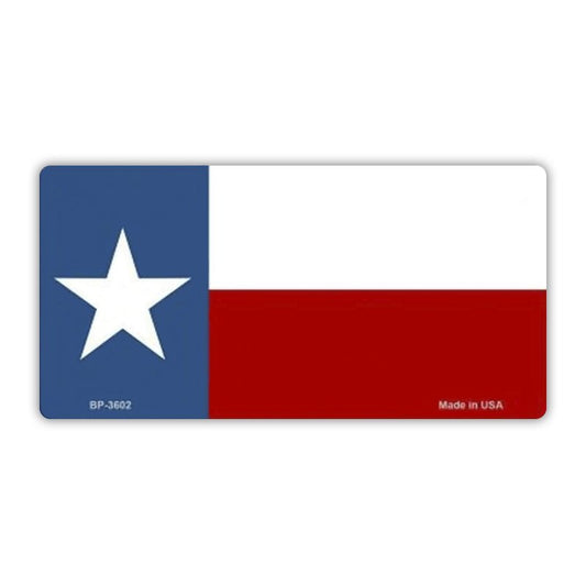 License Plate, Metal Vanity Tag Cover, Texas State Flag, Lone Star, 12