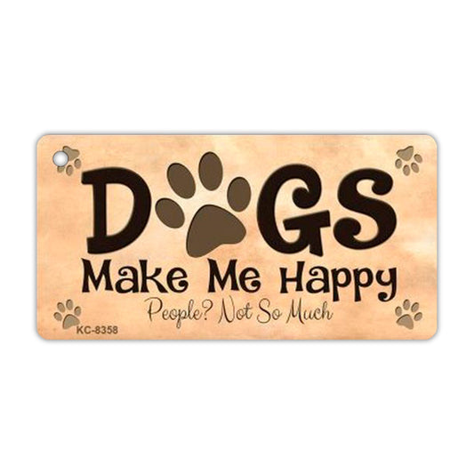 Keychain, Metal, Dogs Make Me Happy, People Not So Much (Dog Lover), 3