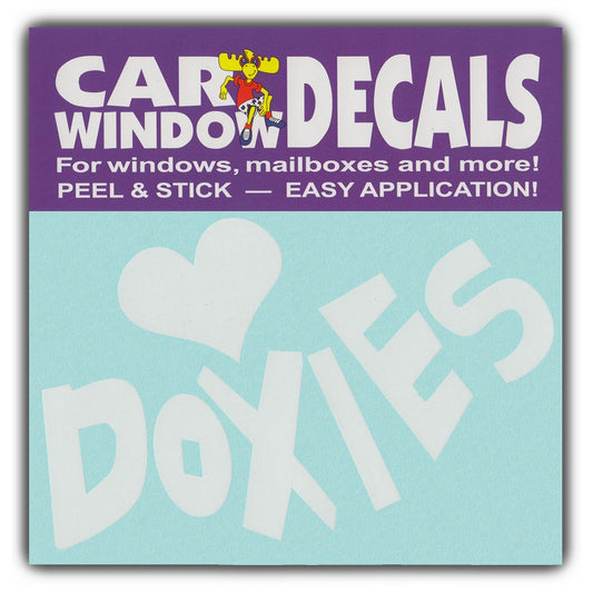 Decal, Window Decal, I Love Doxies, 4.5