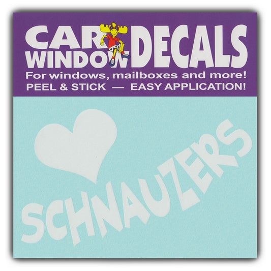 Decal, Window Decal, Love Schnauzers, 4.5