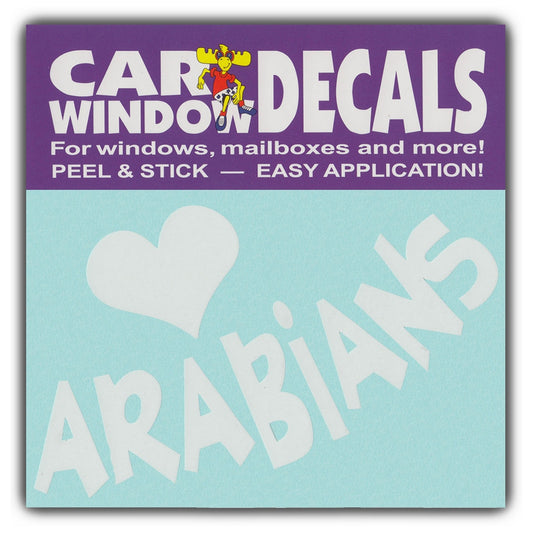 Decal, Window Decal, I Love Arabians, 4.5