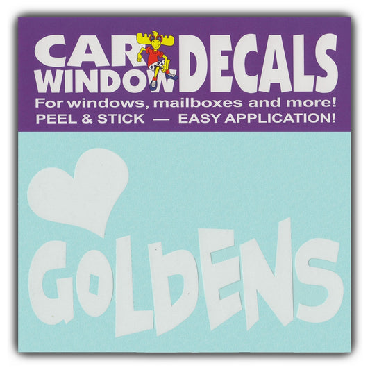 Decal, Window Decal, I Love Goldens, 4.5